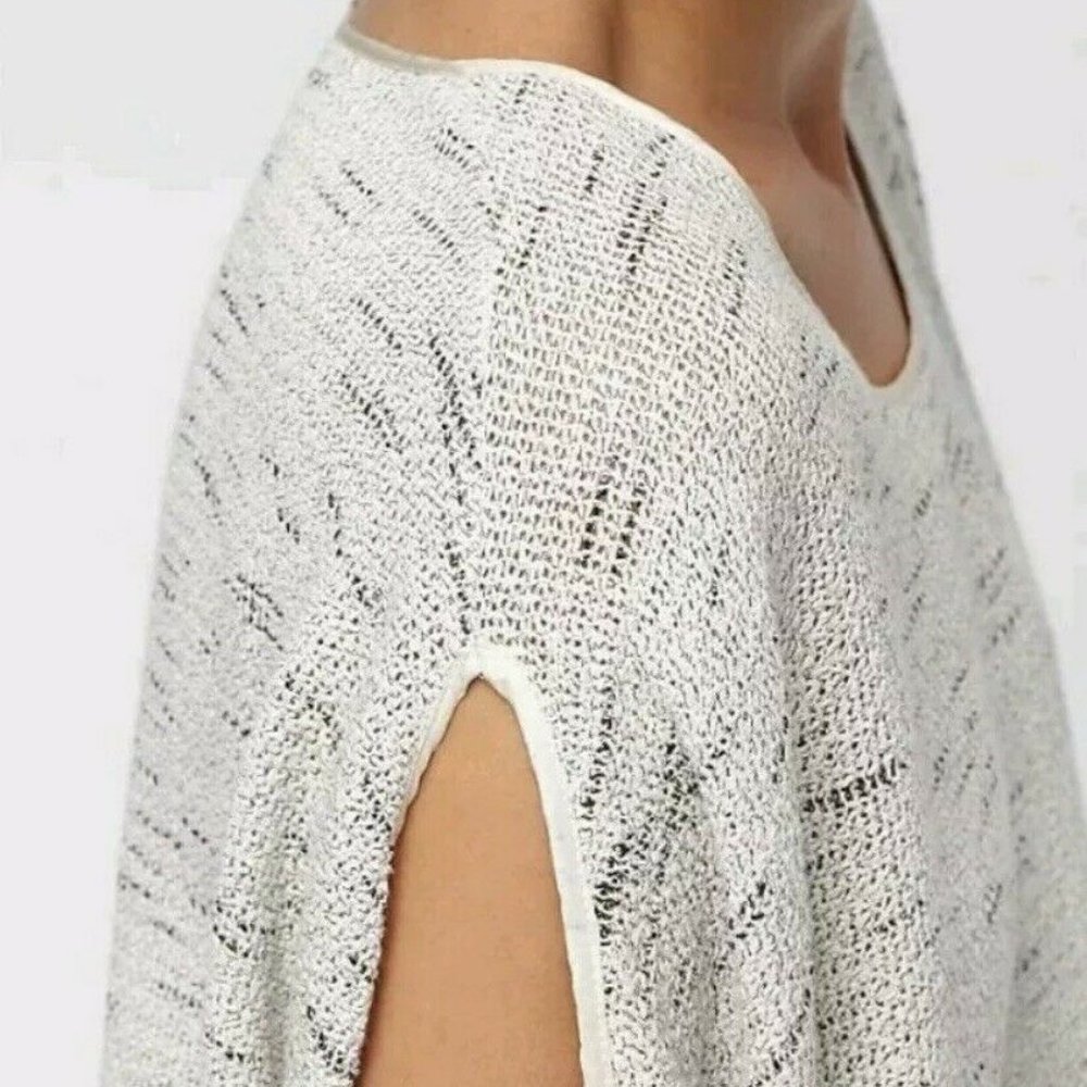 EILEEN FISHER TAN SCOOP NECK OVERSIZED TOP - Picture 3 of 4